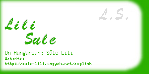 lili sule business card